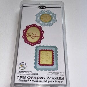 Sizzix Sizzlits 3 Dies DECORATIVE FRAMES SET 657094 For You Frame Die Set